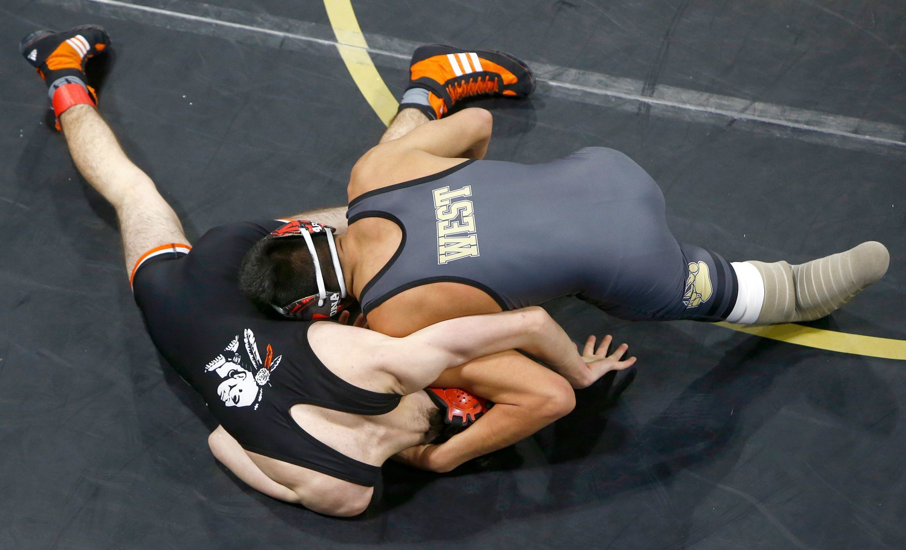 First round of state wrestling
